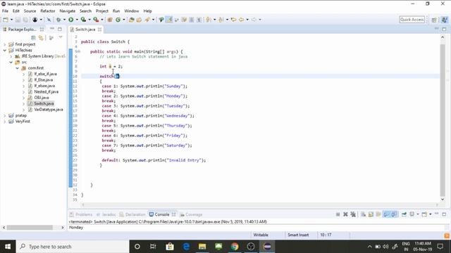 Switch Statement in Java |Easy Explanation| смотреть онлайн