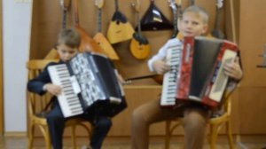 Мазуров Даниил и Лютяев Матвей дуэт аккордеон " Веселое настроение"