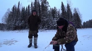 Будни Олега. Сходил на озеро к рыбакам. Рыбалка по первому льду.