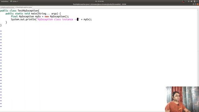 Java Live Coding : Create your own Exception Class In Java