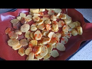Запечёна картошка в духовке на силиконовом коврике
