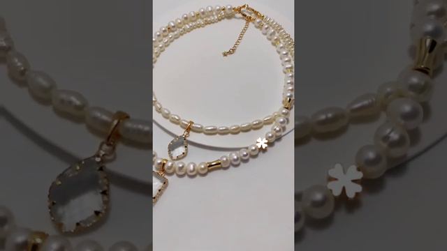Тренд 2022- колье и чокер из натурального жемчуга 💎💎#бижутерия #ремесла смотреть онлайн