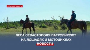 Севастопольские леса патрулируют конные казачьи дружины и мотогруппа МЧС
