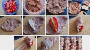 Рулетики из свинины с сыром