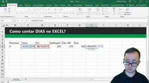 Como Contar Dias no Excel