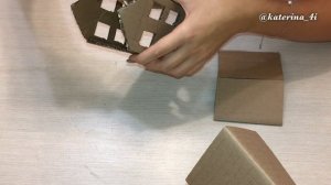 Зимние домики из картона | новогодний декор своими руками поделки из картона | DIY Christmas houses