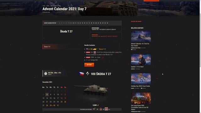 World of Tanks Advent Calendar 2021 Day 7 - Is the Skoda T27 worth it? смотреть онлайн