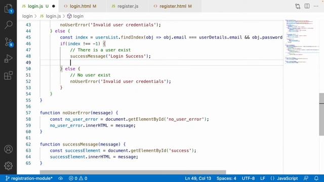 JS basic project | Login Module | Part 3