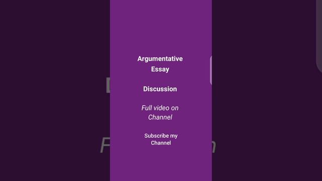 What is Argumentative Essay with example | Structure of Essay | What is Thesis Statement #viral