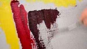 Как ложится масляная краска на холст моего производства.