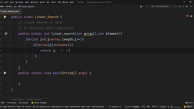 Linear Search In Java