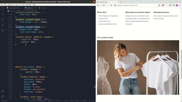 Build Ecommerce Website HTML CSS Javascript from Scratch Full Responsive - Part 02: Product Page