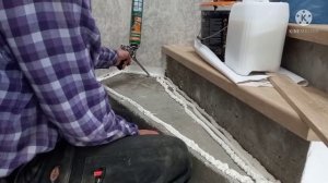 Строим сами/Отделка бетонной лестници деревянными ступенями.