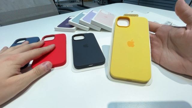 Распаковка ВСЕХ ЦВЕТОВ Apple Silicone Case с MagSafe на iPhone 14 смотреть онлайн