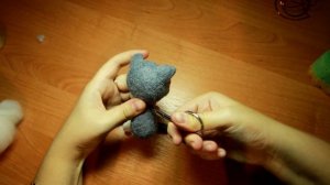 Пошаговый мастер-класс "Серый котенок". Сухое валяние