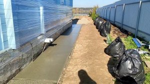 дренаж и отмостка ч. 3. Бетонирование отмостки