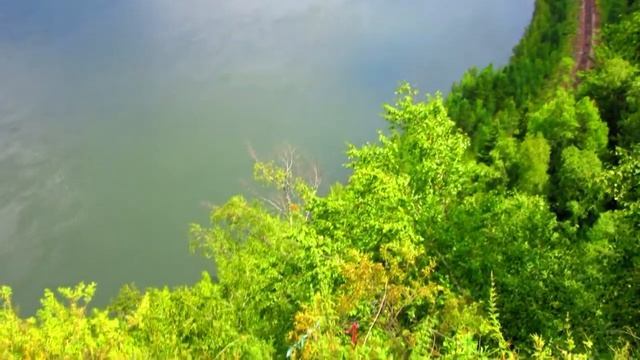 Овсянка (Красноярский край) - Вид на Енисей. Слизневский утёс. Смотровая площадка "Царь-рыба" смотреть онлайн