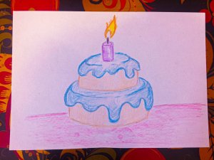 Как нарисовать торт карандашами // Рисунки для самых маленьких