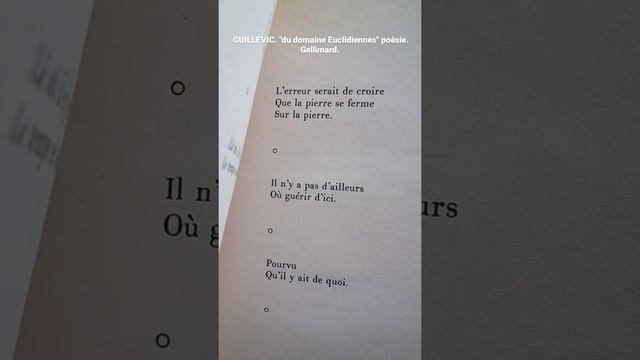 Guillevic " du domaine euclidiennes" poésie. Gallimard. lu par Renaud Allirand (2)