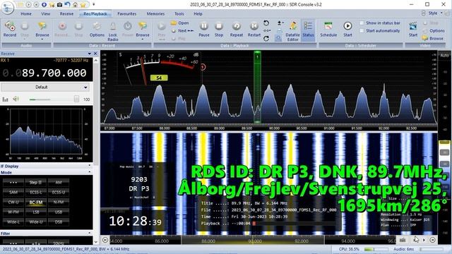 30.06.2023 07:29UTC, [Es], DR P3 (3-я прог. датского радио), Дания, 89.7МГц, 1695км