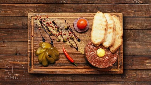 Meet Meat меню-борд - Меню и стейки / Board steak house menu / 董事会牛排馆菜单