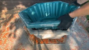 Клумба из бетона своими руками/Diy