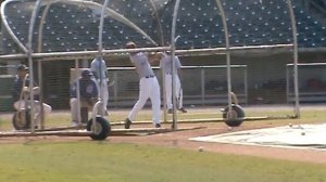 Grey #44 Taking Batting Practice