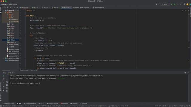 Introduction to Python Chapter 9 - 2023