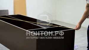 Шкаф 2-х створчатый комбинированный без зеркала Ронда - распаковка, сборка