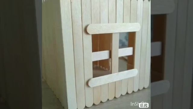 Домик из палочек от мороженого. смотреть онлайн