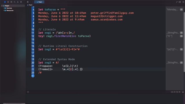 Swift 5.7 - NEW RegexBuilder Feature! // Swift Regex // WWDC22