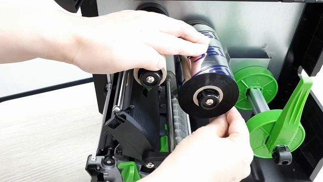 TSC ML240 Series Printer: Loading the ribbon
