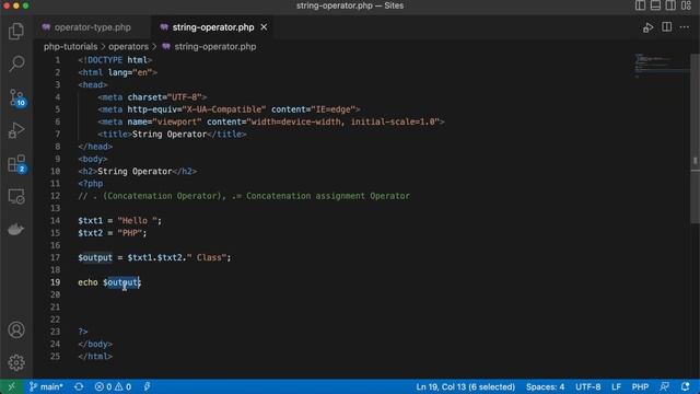 String Operators in PHP | What is String Operator | स्ट्रिंग ऑपरेटर्स क्या होते है
