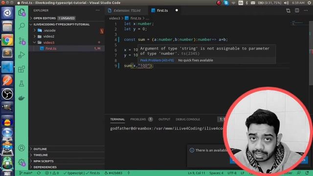 TypeScript Tutorial for Beginners in Hindi 2020 #3 | Installation, VSCode Setup & Auto Compilation смотреть онлайн