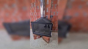 Каминная топка Nordflam Atina + временная установка.