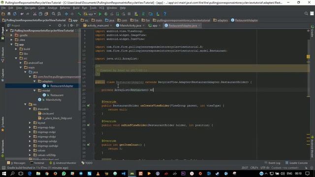 Pulling JSON data into a RecyclerView смотреть онлайн