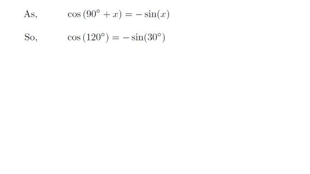 cos120 | cos(120)| cosine of 120 degree | First Method