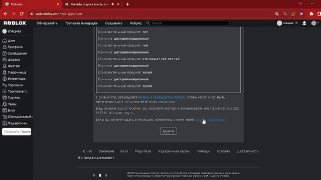 что делать если вас забанили в роблоксе смотреть онлайн