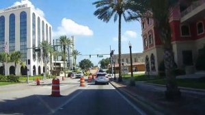 Driving through Downtown Lakeland, Florida