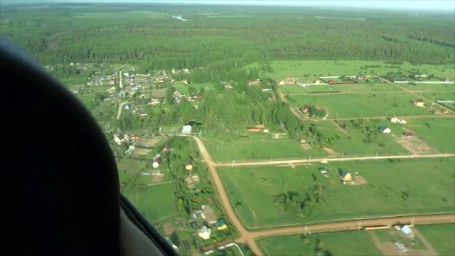 Полет над городом ! Самолет Cessna 172 ,г.Киров,ВПП "Кучаны".