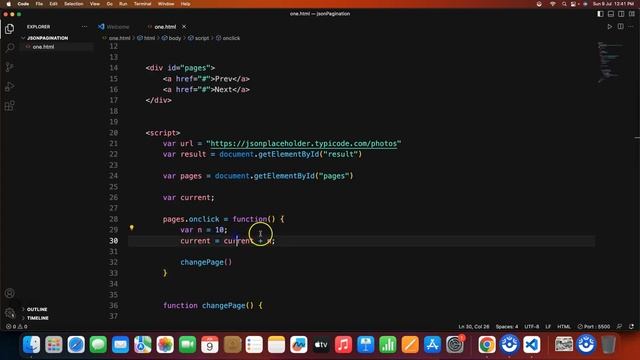 JSONPlaceholder Pagination in Javascript - Fetch API Javascript Project