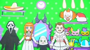 Бумажные Куклы Одеваются - Принцесса Радуга Детская Площадка Декор - Barbie Story & Crafts