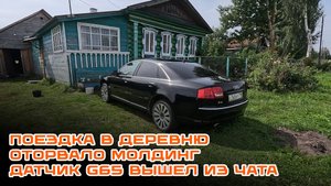 Поездка в деревню на Audi A8D3 после смены стоек. Оторвало молдинг, датчик G65... Отмыл машину.