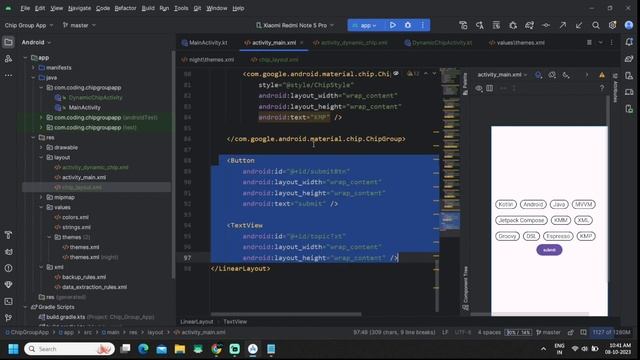 How to Implement Dynamic Chip Group in Android Studio Kotlin