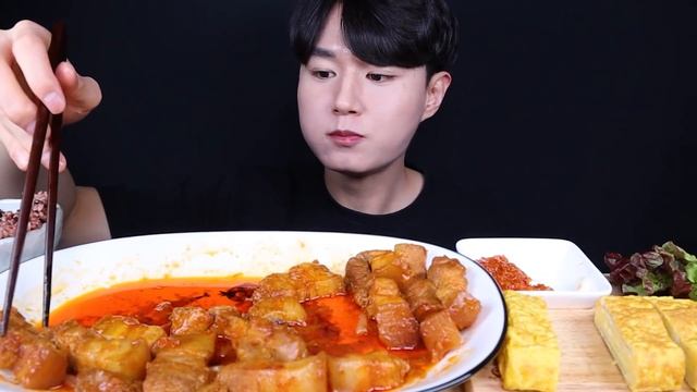 고추장 돼지고기볶음 계란말이 집밥 먹방ASMR MUKBANG KOCHUJANG PORK BELLY & EGG ROLL コチュジャン豚肉炒め 玉子焼き eating sounds