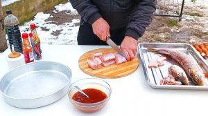 ЩУКА НА МАНГАЛЕ. ШАШЛЫК ИЗ ЩУКИ НА УГЛЯХ #Рыба #Щука #Шашлык