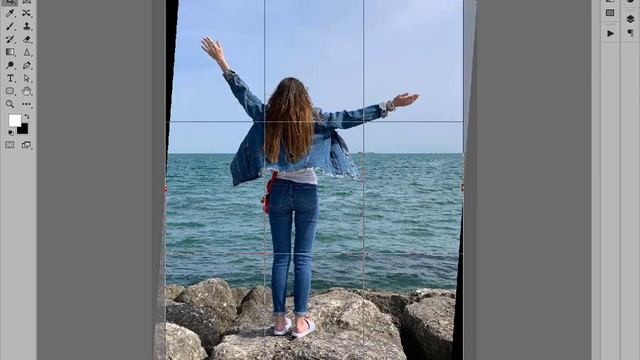 Завален горизонт. Photoshop- Crop. смотреть онлайн