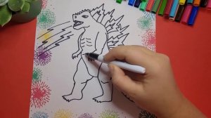 How to Draw Godzilla. Как нарисовать Годзиллу.