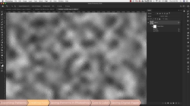 Photoshop Pattern Exporting & Foil Texture Tutorial How to make a pattern in Photoshop смотреть онлайн