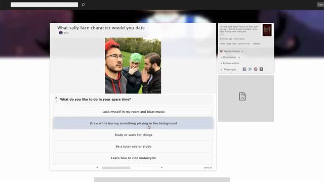 Which Sally Face Character Would I Date? Quiz